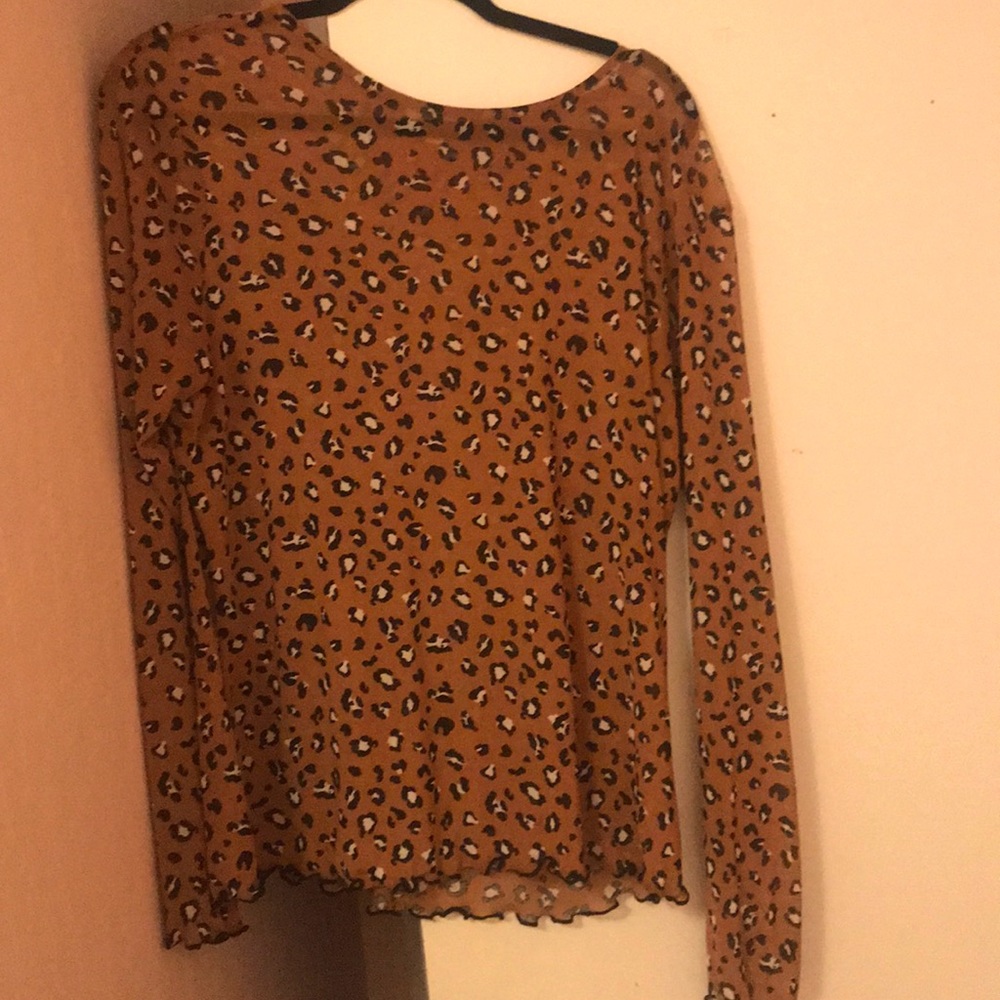 Mesh cheetah shirt
